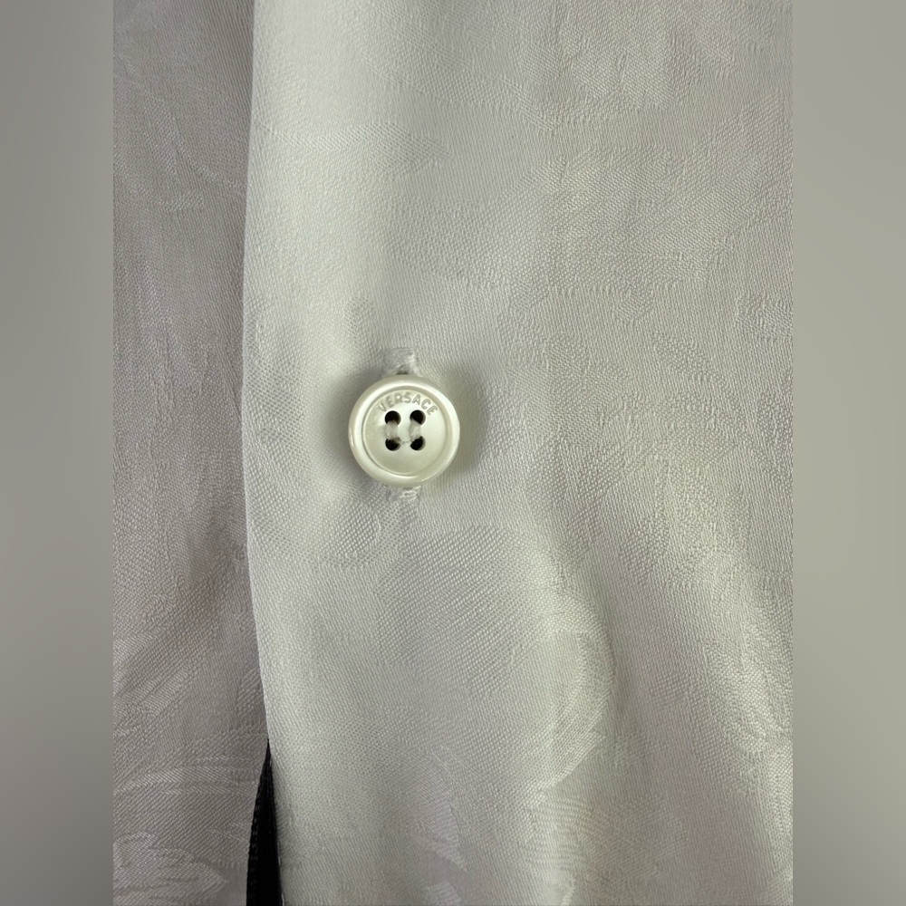 Versace Barocco Jacquard Long Sleeve Shirt Size 37 IT. PRISTINE CONDITION - Picture 14 of 16